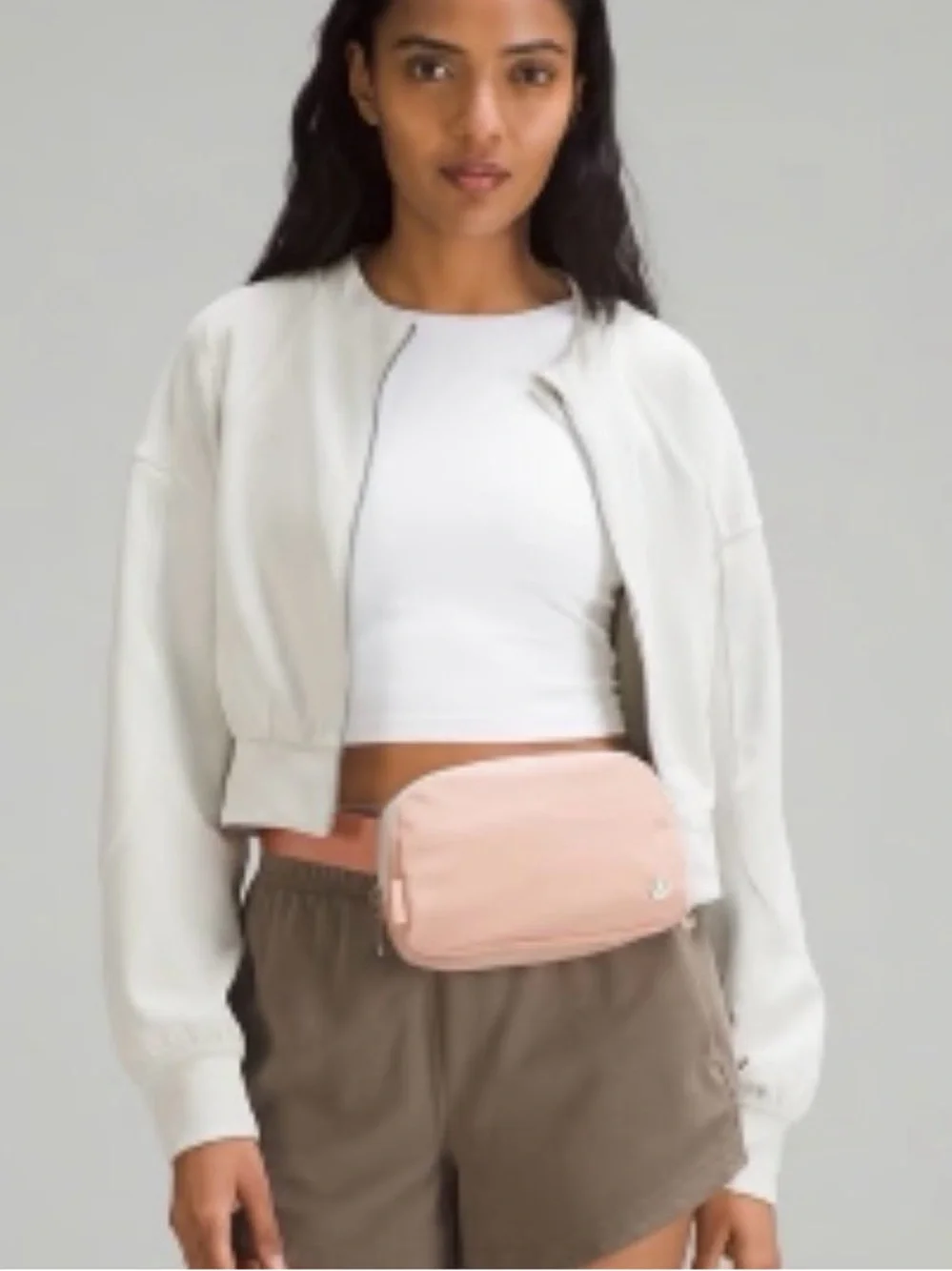 Lululemon Everywhere Belt Bag Melon Sorbet Light Pink White Trim/Zipper 2L